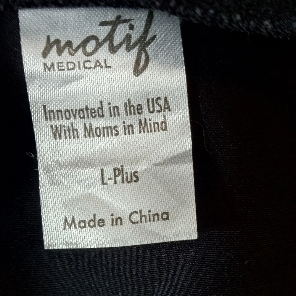 Motif Black Breastfeeding Bra L-Plus with Velcro